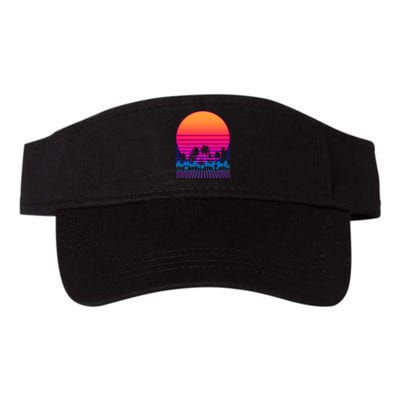 80s Vaporwave Retro Palm Trees Sunset Visor