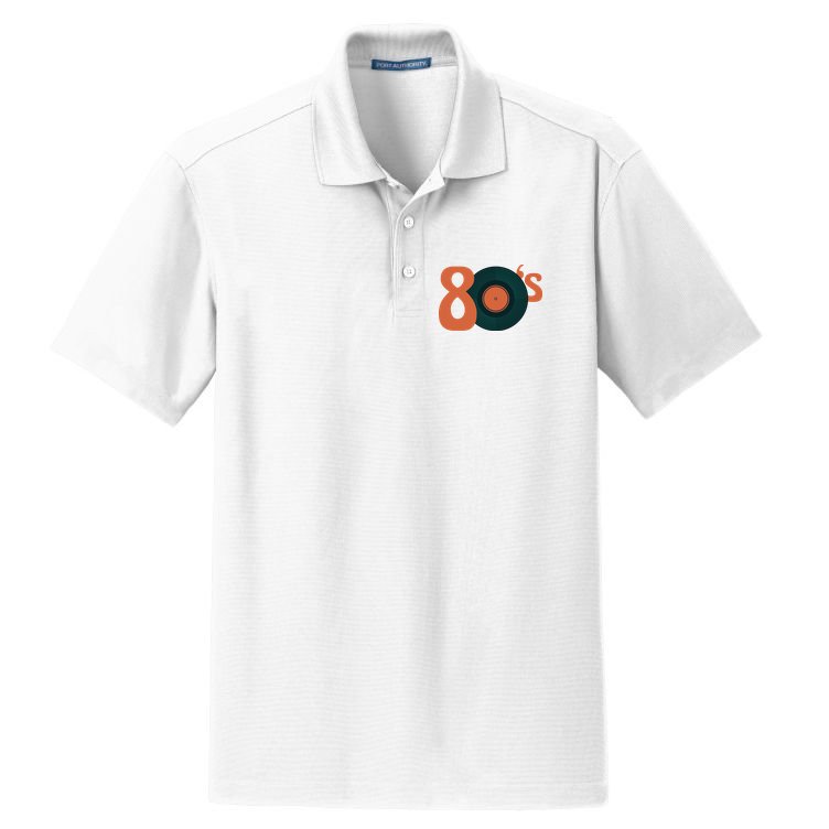 80s Vinyl Record Vintage Dry Zone Grid Polo