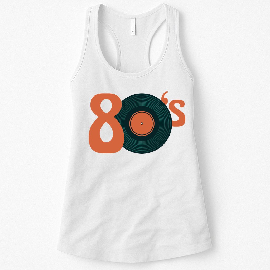 80s Vinyl Record Vintage Womens Tank Top