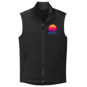 80s Vaporwave Retro Palm Trees Sunset Collective Smooth Fleece Vest