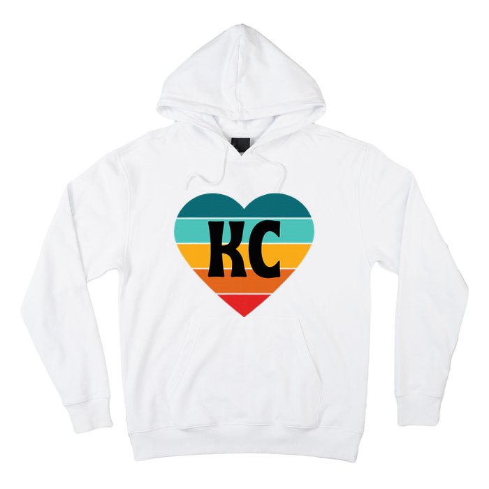 80s Vintage Sunset Heart Kc Hoodie