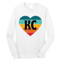 80s Vintage Sunset Heart Kc Long Sleeve Shirt