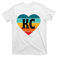 80s Vintage Sunset Heart Kc T-Shirt