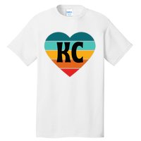 80s Vintage Sunset Heart Kc Tall T-Shirt