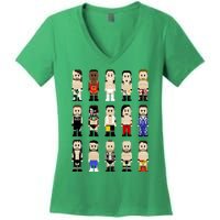 8bit Wrestling Next Champions Women's V-Neck T-Shirt