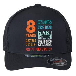 8 Years 96 Months Of Being Awesome 8th Birthday Countdown Flexfit Unipanel Trucker Cap