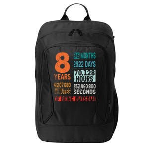 8 Years 96 Months Of Being Awesome 8th Birthday Countdown City Backpack