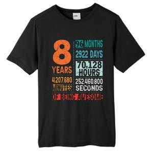 8 Years 96 Months Of Being Awesome 8th Birthday Countdown Tall Fusion ChromaSoft Performance T-Shirt