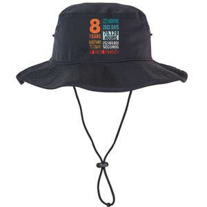 8 Years 96 Months Of Being Awesome 8th Birthday Countdown Legacy Cool Fit Booney Bucket Hat