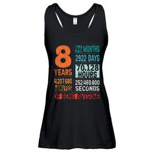 8 Years 96 Months Of Being Awesome 8th Birthday Countdown Ladies Essential Flowy Tank