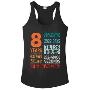 8 Years 96 Months Of Being Awesome 8th Birthday Countdown Ladies PosiCharge Competitor Racerback Tank