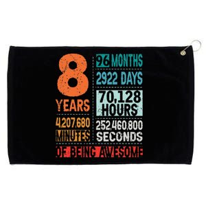 8 Years 96 Months Of Being Awesome 8th Birthday Countdown Grommeted Golf Towel