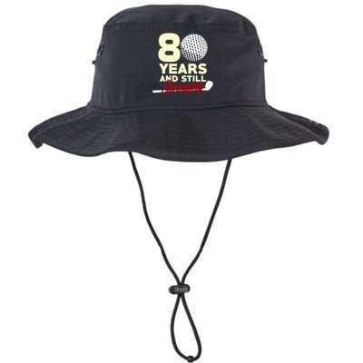 80 Years And Still Swinging | 80th Birthday Funny Golf Club Legacy Cool Fit Booney Bucket Hat