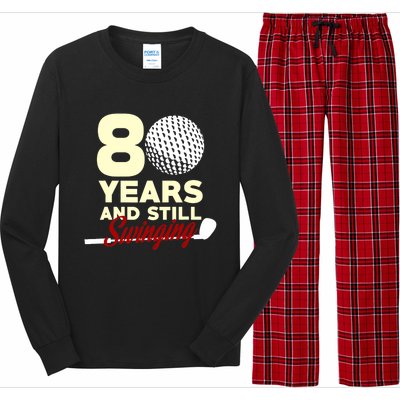 80 Years And Still Swinging | 80th Birthday Funny Golf Club Long Sleeve Pajama Set