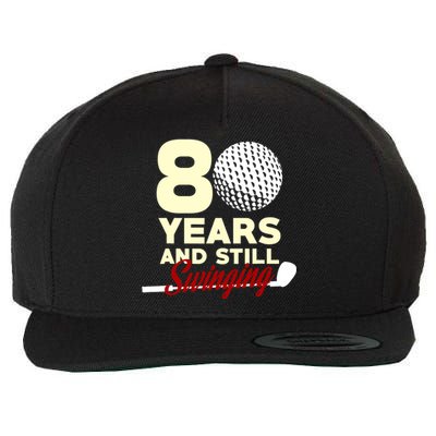 80 Years And Still Swinging | 80th Birthday Funny Golf Club Wool Snapback Cap