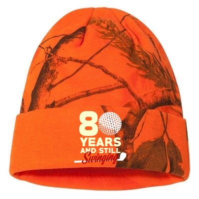 80 Years And Still Swinging | 80th Birthday Funny Golf Club Kati Licensed 12" Camo Beanie