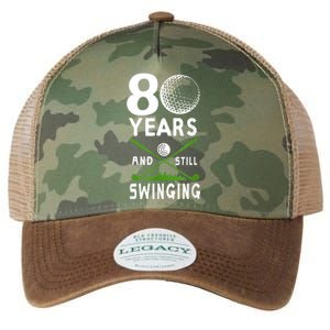 80 Years And Still Swinging 80th Birthday Golfing Apparel Legacy Tie Dye Trucker Hat