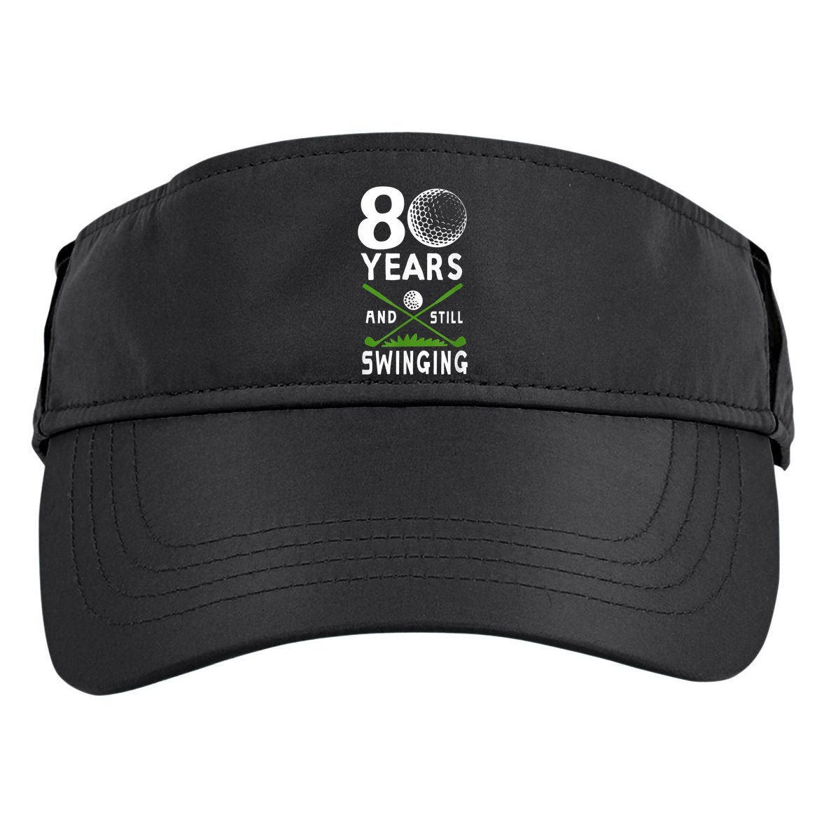 80 Years And Still Swinging 80th Birthday Golfing Apparel Adult Drive Performance Visor