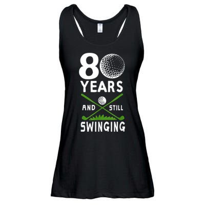 80 Years And Still Swinging 80th Birthday Golfing Apparel Ladies Essential Flowy Tank