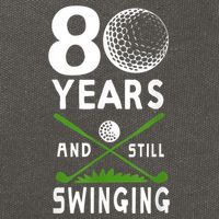 80 Years And Still Swinging 80th Birthday Golfing Apparel Cotton Canvas Backpack