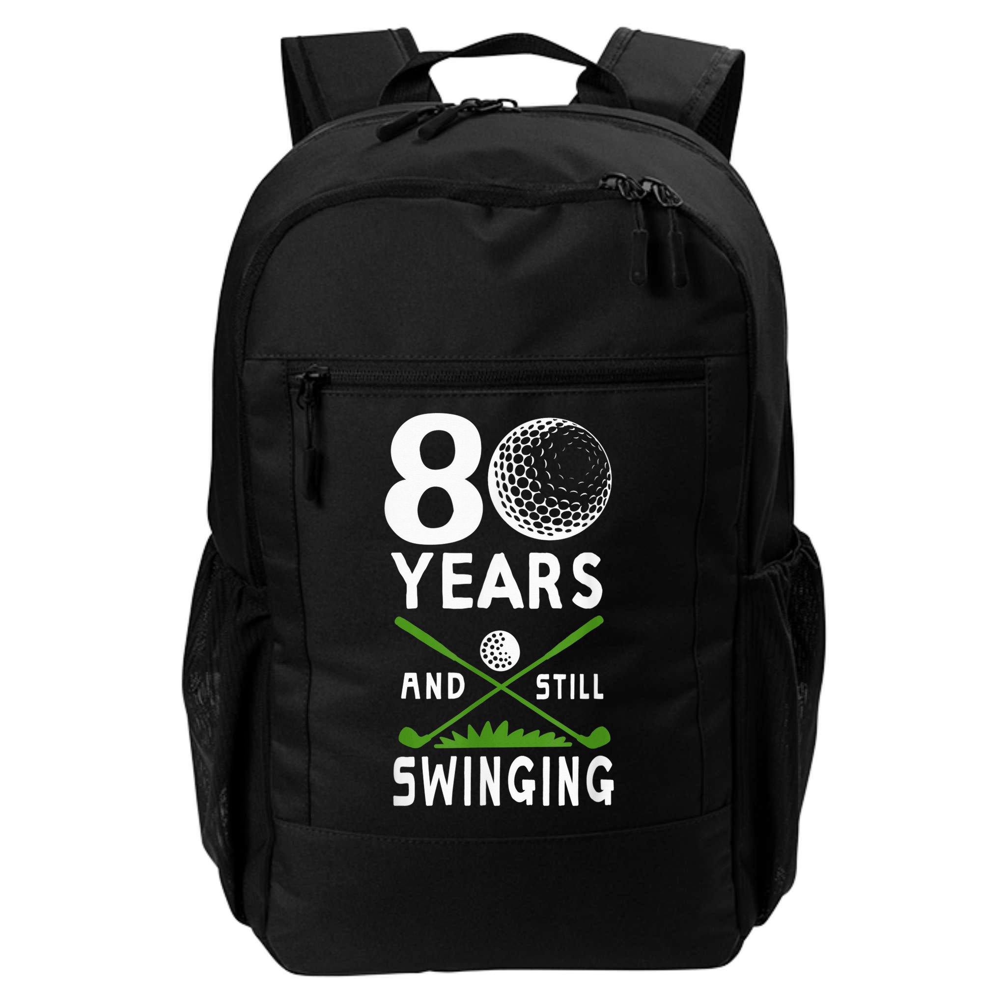 80 Years And Still Swinging 80th Birthday Golfing Apparel Backpack
