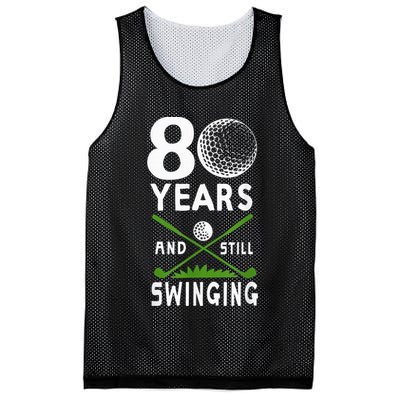 80 Years And Still Swinging 80th Birthday Golfing Apparel Mesh Reversible Basketball Jersey Tank