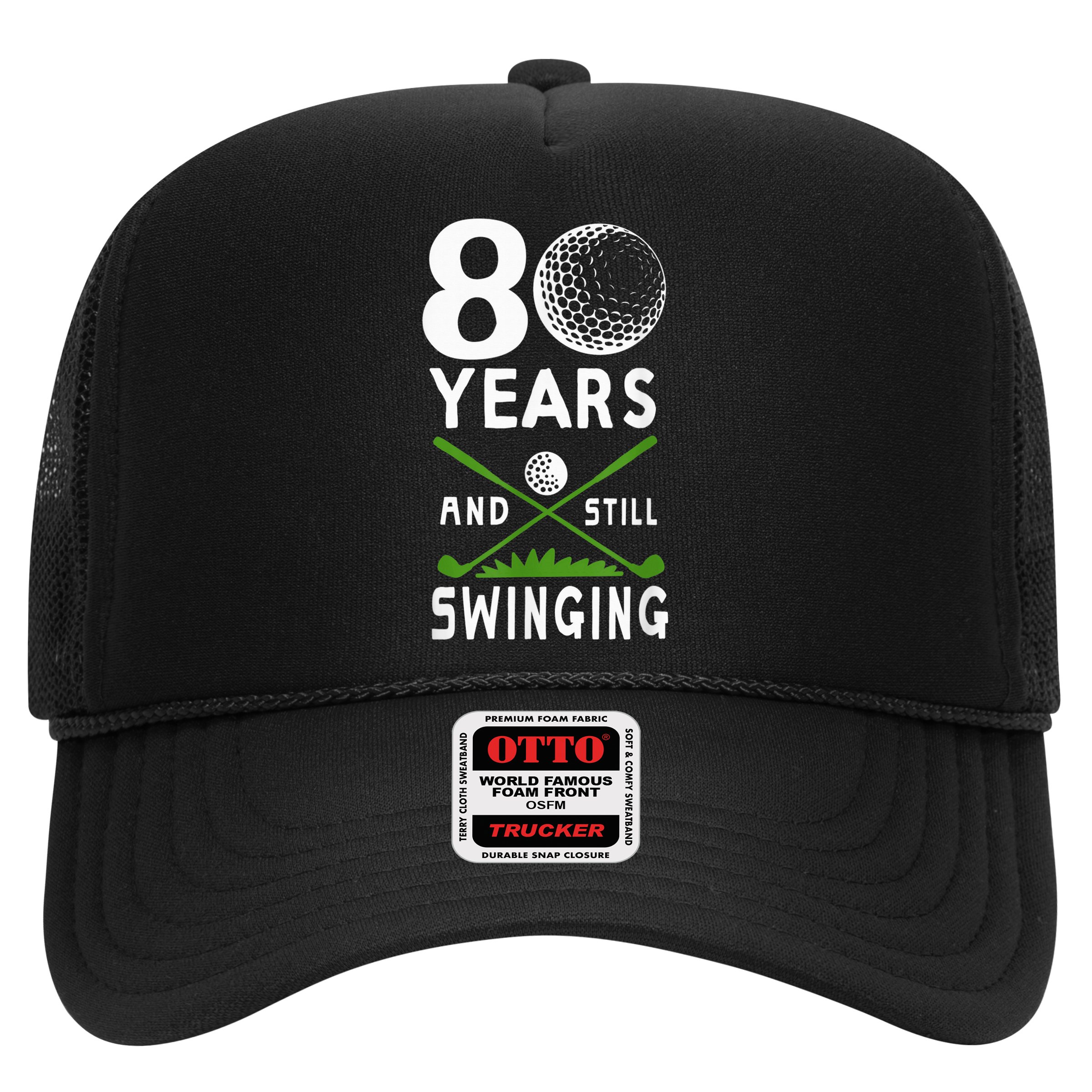 80 Years And Still Swinging 80th Birthday Golfing Apparel Hat