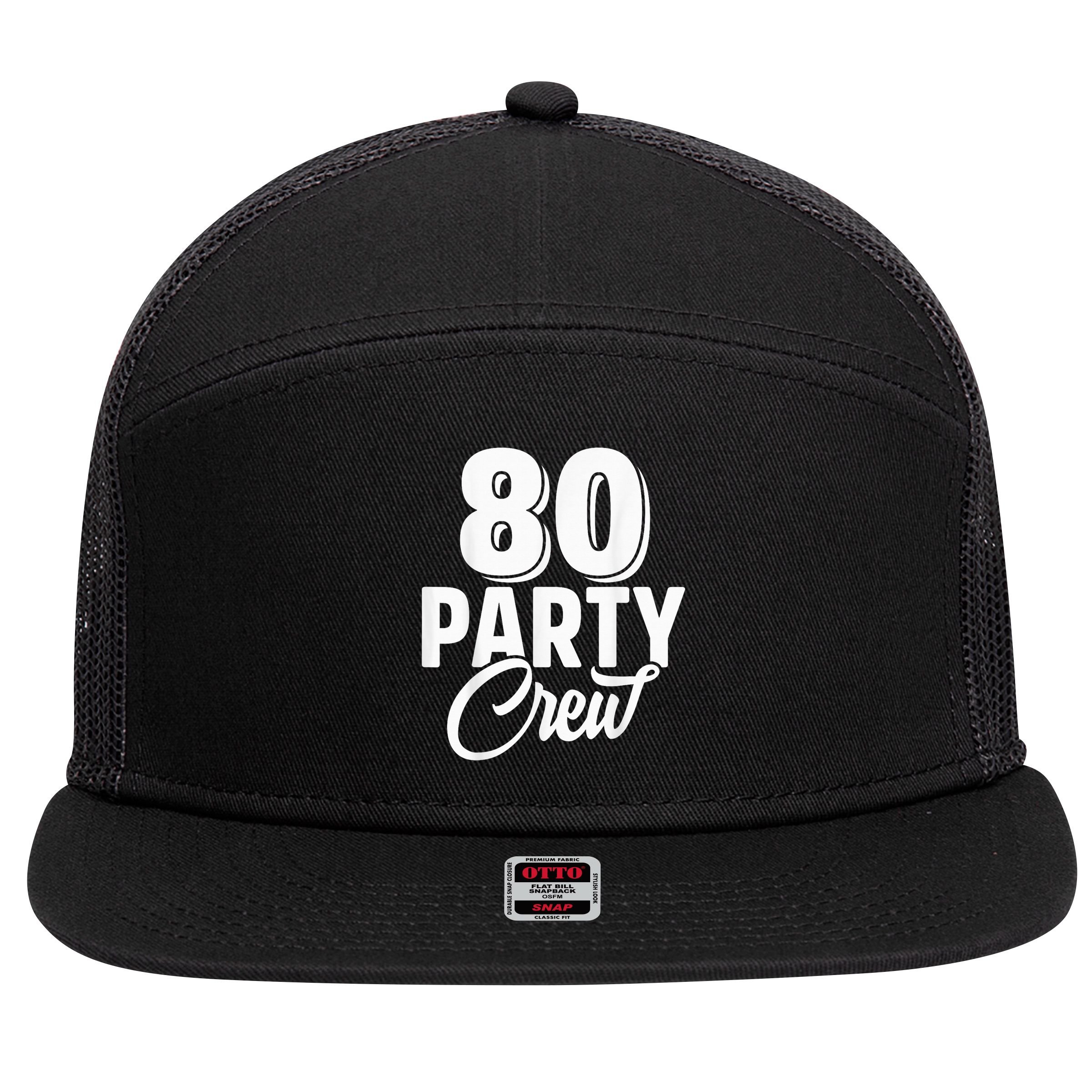 80 Year Birthday Decorations Gag 80yr 1945 80th Birthday 7 Panel Mesh Trucker Snapback Hat