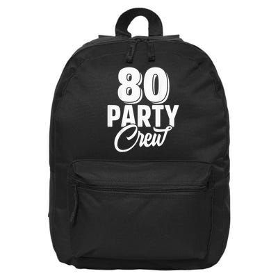 80 Year Birthday Decorations Gag 80yr 1945 80th Birthday 16 in Basic Backpack