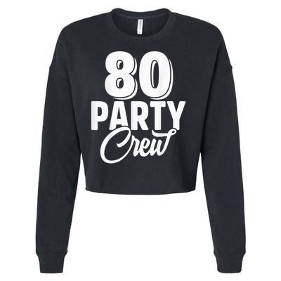 80 Year Birthday Decorations Gag 80yr 1945 80th Birthday Cropped Pullover Crew