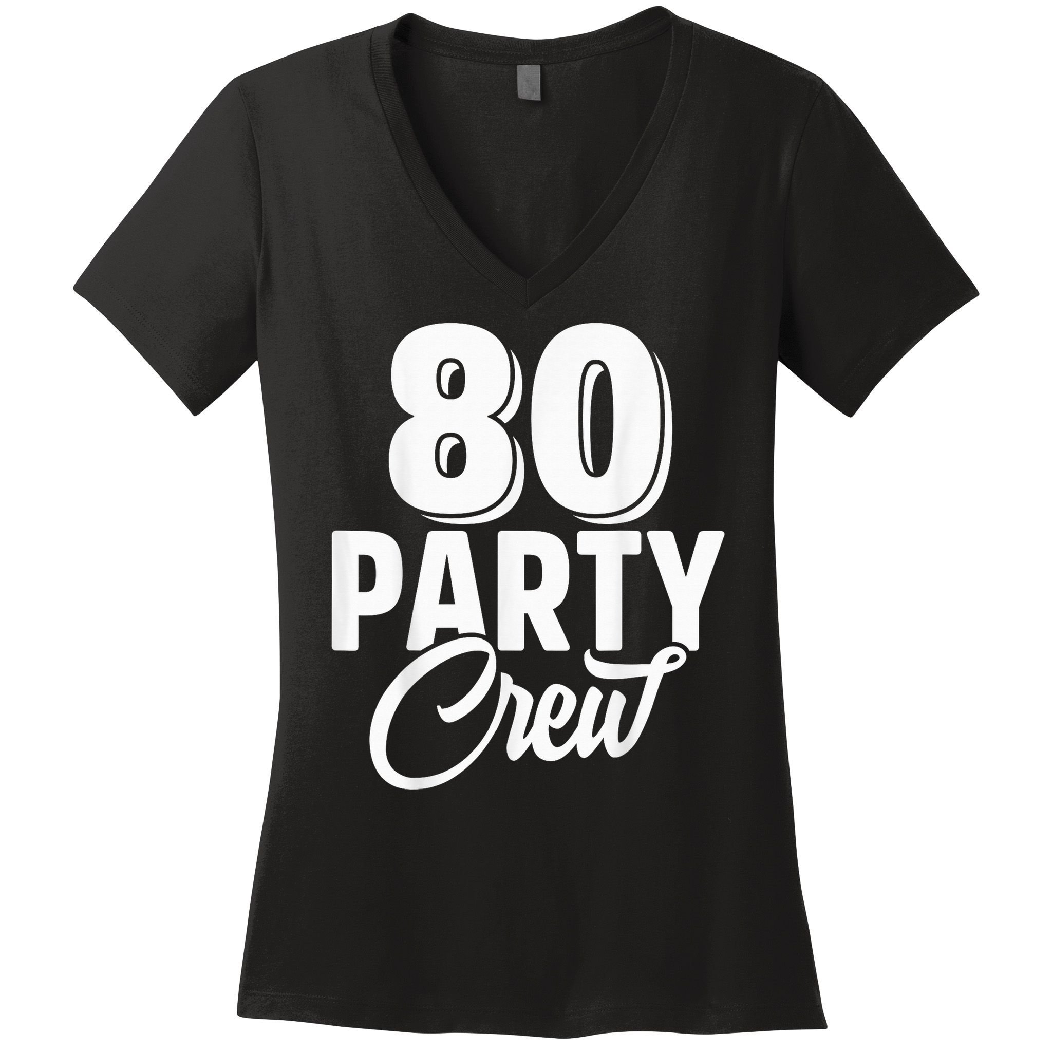 80 Year Birthday Decorations Gag 80yr 1945 80th Birthday Women's V-Neck T-Shirt