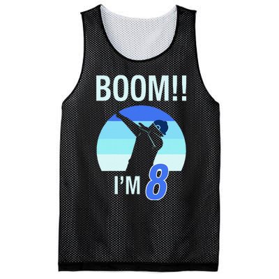 8 Years Birthday Dabbing Retro Vintage Mesh Reversible Basketball Jersey Tank