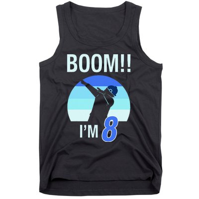 8 Years Birthday Dabbing Retro Vintage Tank Top