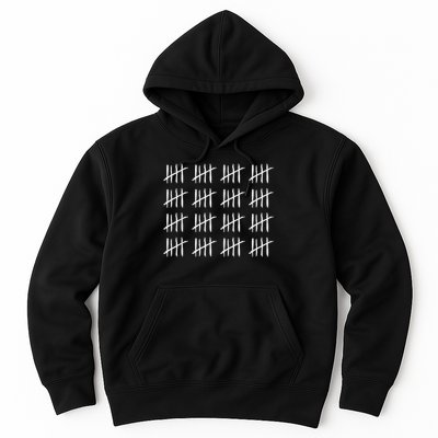80 Years Done 80th Birthday Old Tally Marks Counting Hoodie