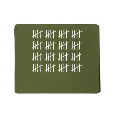 80 Years Done 80th Birthday Old Tally Marks Counting Mousepad