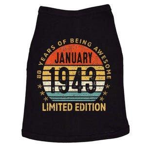 80 Years Old Gift January 1943 Limited Edition 80th Birthday Doggie Tank