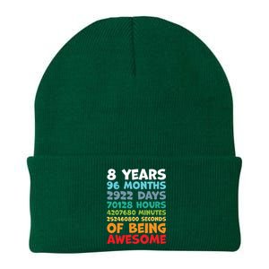 8 Year Old Bday Decorations Son Boy 8yr 8th Birthday Knit Cap Winter Beanie