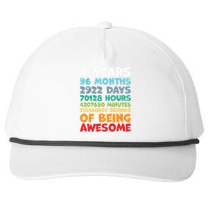 8 Year Old Bday Decorations Son Boy 8yr 8th Birthday Snapback Five-Panel Rope Hat