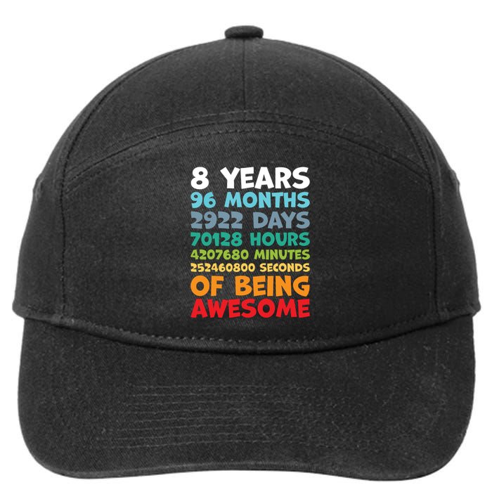 8 Year Old Bday Decorations Son Boy 8yr 8th Birthday 7-Panel Snapback Hat