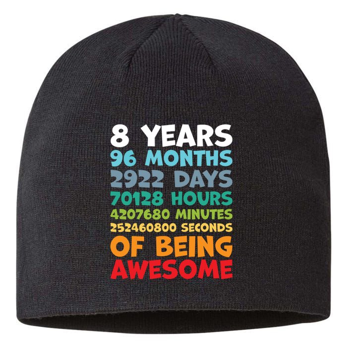 8 Year Old Bday Decorations Son Boy 8yr 8th Birthday Sustainable Beanie