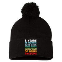 8 Year Old Bday Decorations Son Boy 8yr 8th Birthday Pom Pom 12in Knit Beanie