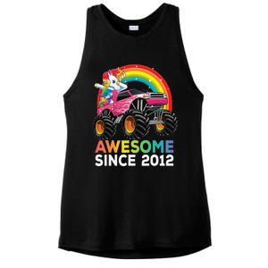 8 Years Old 8th Birthday Monster Truck Unicorns Gift Ladies PosiCharge Tri-Blend Wicking Tank