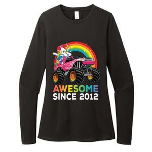 8 Years Old 8th Birthday Monster Truck Unicorns Gift Womens CVC Long Sleeve Shirt