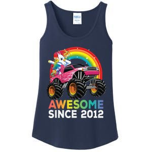 8 Years Old 8th Birthday Monster Truck Unicorns Gift Ladies Essential Tank