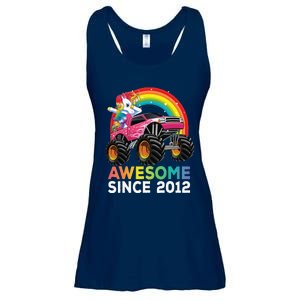 8 Years Old 8th Birthday Monster Truck Unicorns Gift Ladies Essential Flowy Tank