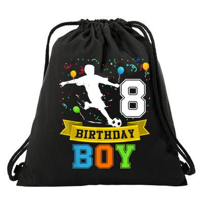 8 Year Old Birthday Soccer 8th Birthday Teens Drawstring Bag