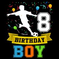 8 Year Old Birthday Soccer 8th Birthday Teens Youth Performance Sprint T-Shirt