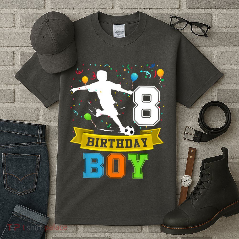 8 Year Old Birthday Soccer 8th Birthday Teens Tall T-Shirt