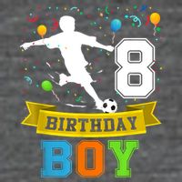 8 Year Old Birthday Soccer 8th Birthday Teens Zip Tote Bag