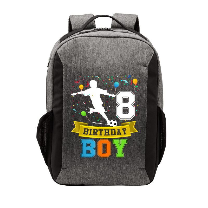 8 Year Old Birthday Soccer 8th Birthday Teens Vector Backpack